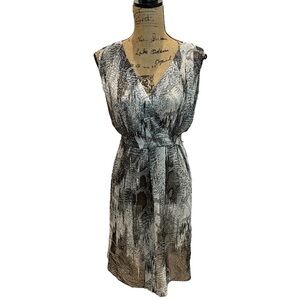 MSK Grey and White Print Dress